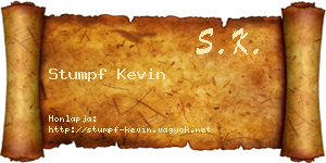 Stumpf Kevin névjegykártya